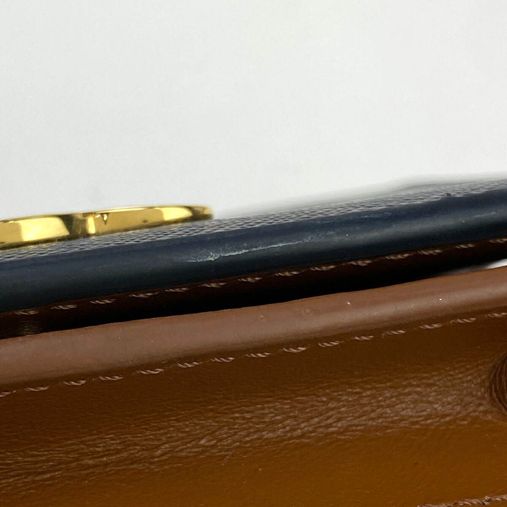 Celine Triomphe Wallet Brown Bifold Compartment Canvas Compact - Picture 3 of 7